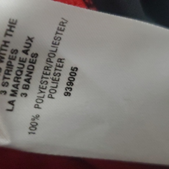 Adidas jacket men's sz medium black red white stripes Adidas logo y2k po… - Picture 13 of 16